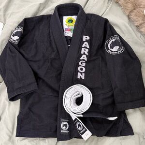 PARAGON Black and White Durable Training Jacket and pant set with bag